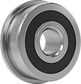 Scrubber brush tube bearings